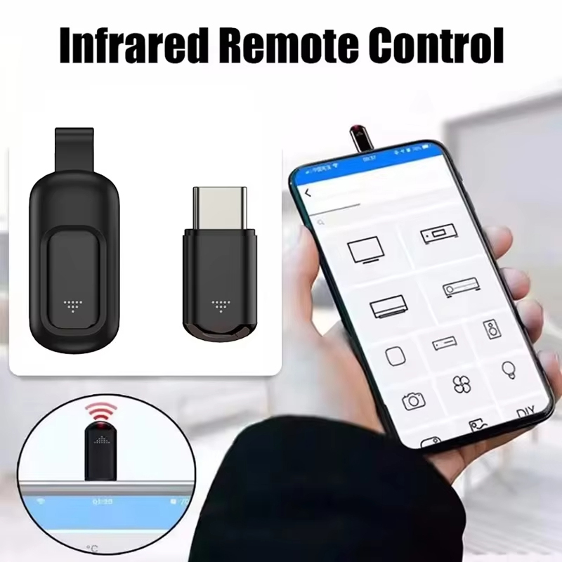 Phone Accessories App - Typ-C-Telefon-Infrarot-Fernbedienungsadapter, Mini-IR-Blaster, App-Steuerung für TV, Ventilator,