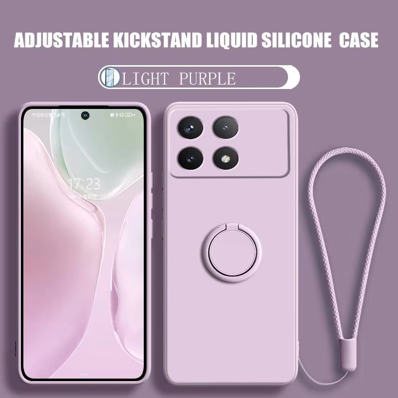 Phone Accessories Case - Luxus Flüssigkeit Silikon Magnetische Halter Stehen