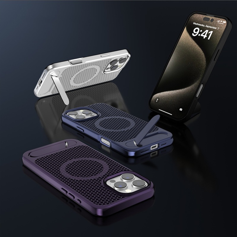 Phone Accessories Case - 3D hohle Wabenkühlung magnetische Handyhülle für