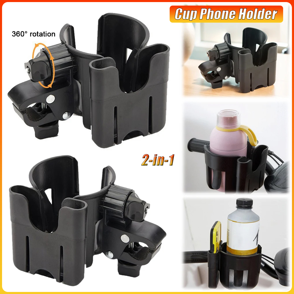 Phone Accessories Baby - Universelles Zwei-in-Eins-Getränkehalter-Zubehör für Kinderwagen mit Handyhalterung
