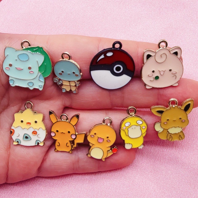 Phone Accessories Diy - 10 Stück Cartoon-Emaille-Schmuckzubehör Handgefertigte DIY-Armband-Anhänger Schlüsselanhänger