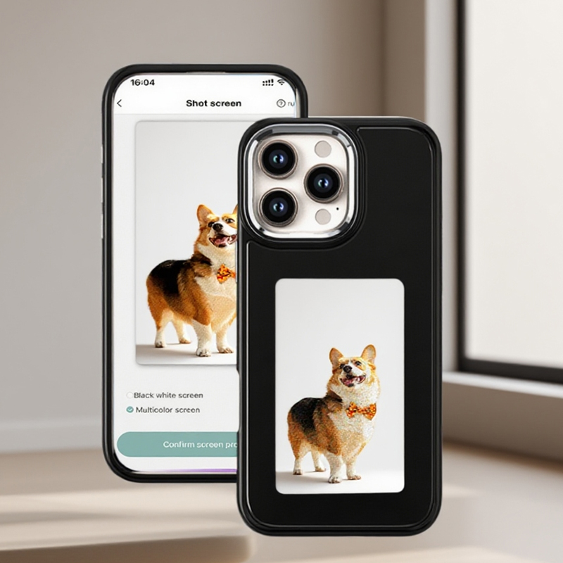 Phone Accessories Case - DIY E-Ink-Bildschirm-Telefonhülle NFC für iPhone 15