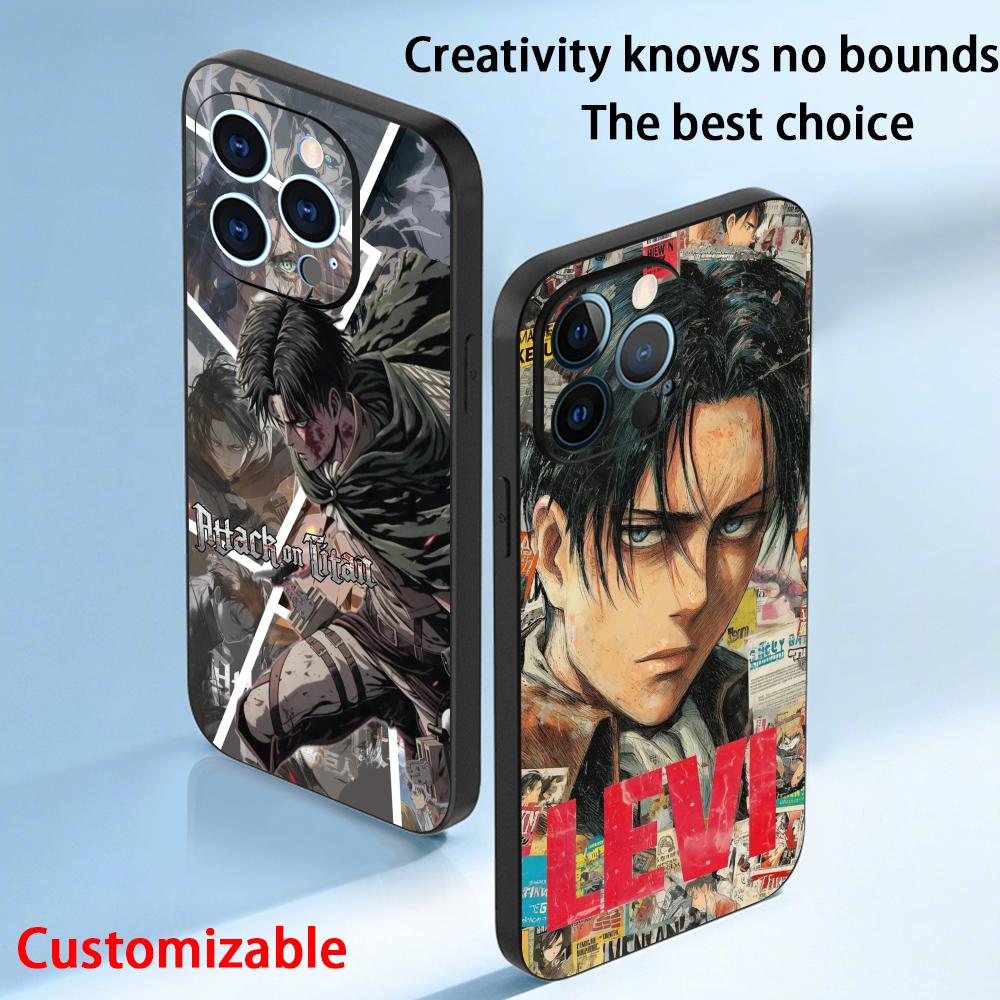 Apple Iphone 15 - Levi Ackerman coole Anime-Mann-Muster-Telefonhülle für iPhone