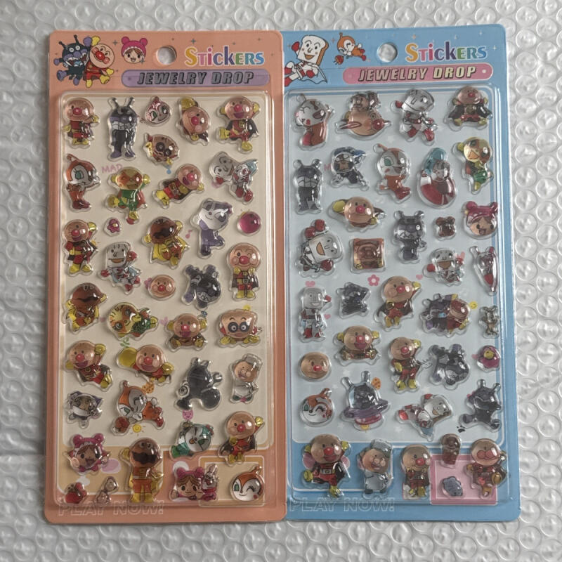 Phone Accessories Diy - Kawaii Anpanman 3D-Relief-Aufkleber, Kreativität, Cartoon-Kristallaufkleber, DIY-Handyhülle,