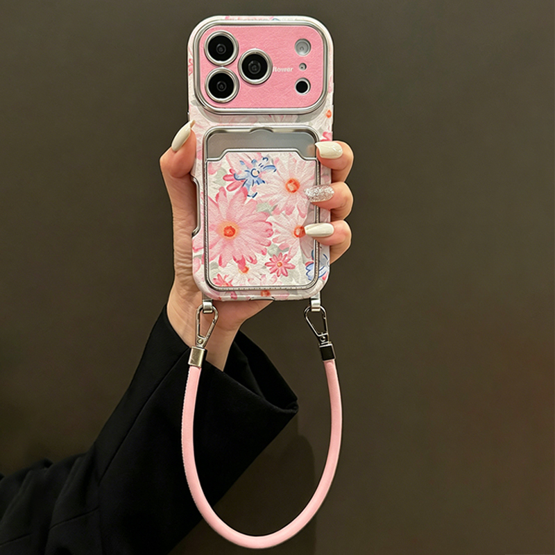 Rosa Blumenmuster Kunstleder-T – Phone Accessories Case Bewertung und Preis