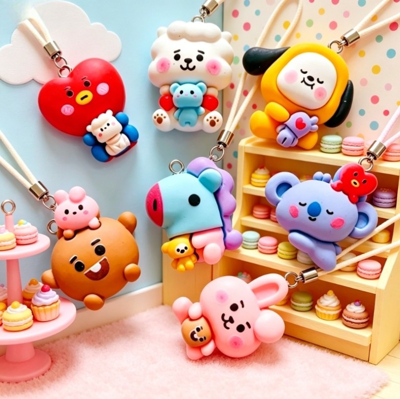 7 Stück BT21 Harz-Cartoon-Anhä – Phone Accessories Diy Bewertung und Preis